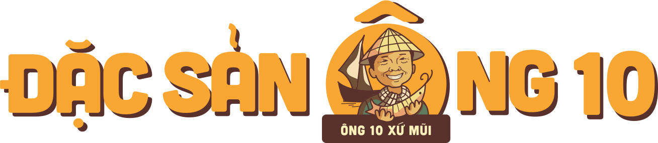 Logo Đặc Sản Ông 10 Xứ Mũi - Bánh phồng tôm Cà Mau Năm Căn chính gốc