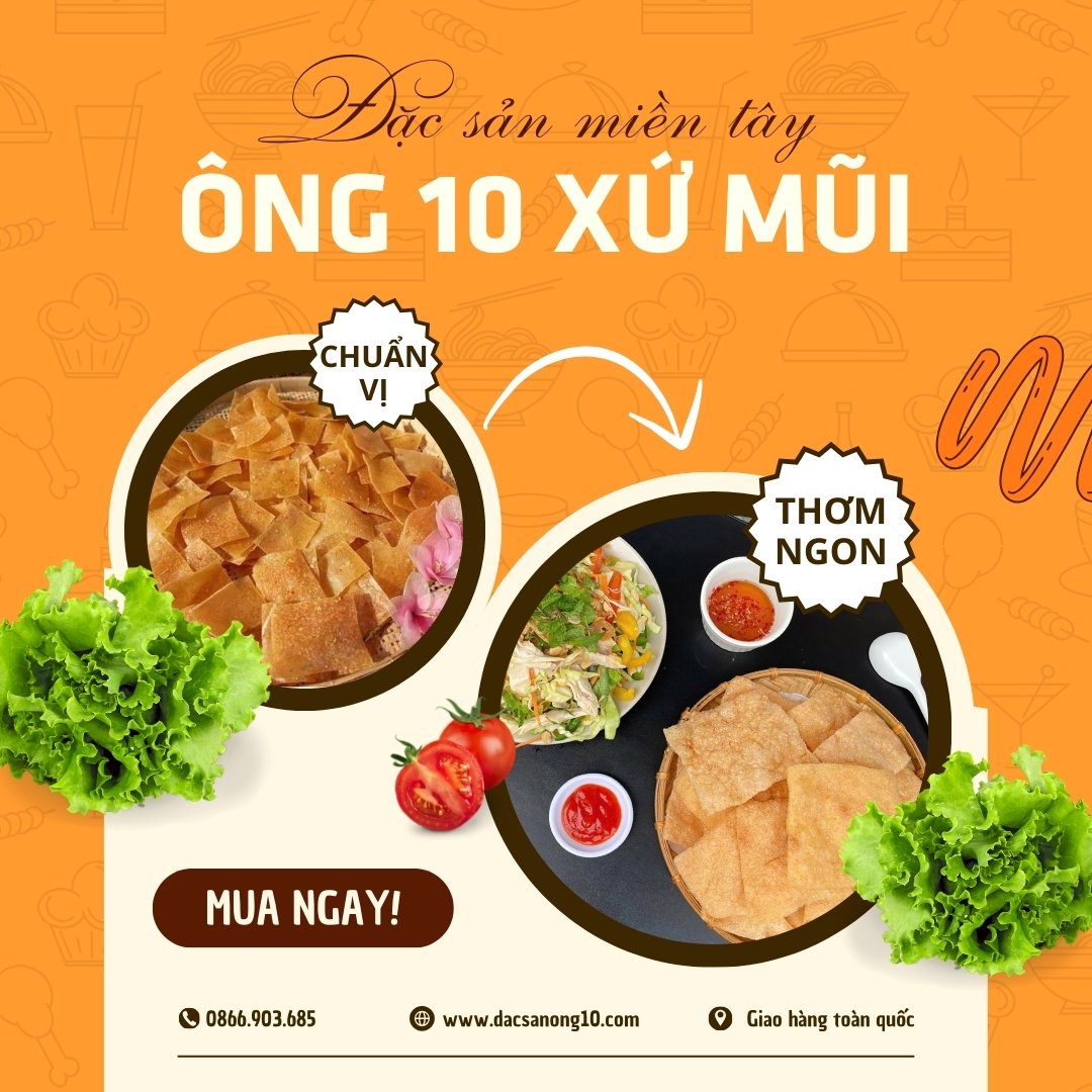 Bánh phồng tôm Ông 10 Cà Mau chính gốc – thơm ngon, giòn rụm