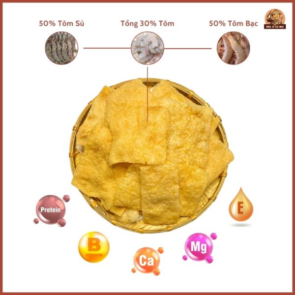 Bánh phồng tôm Năm Căn chiên giòn vàng